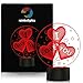 I Love You Gift 3D Illusion Night Light 7 Color A Great Anniversary Gift Idea or a Unique Way to Tell Someone How Much You Love Them Perfect for Valentines Day Comes with Mains Plug and USB Cable
