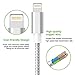 iPhone 6 Charger- Apple Certified Lightning Cable- (6ft)- Nylon Braid Charging Cord- (Silver) by Power Up