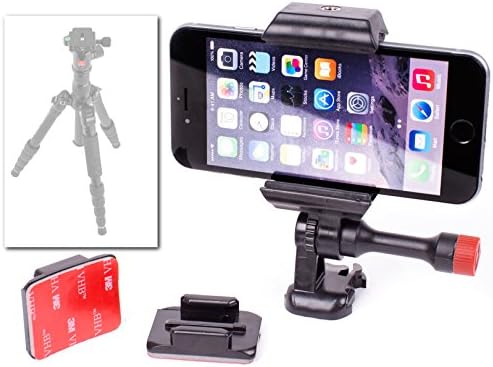 Velocity Clip Strong Tripod Mount for iPhone Filming on Tripods, Helmets, Car Windows, Equipped with Extra Adhesives