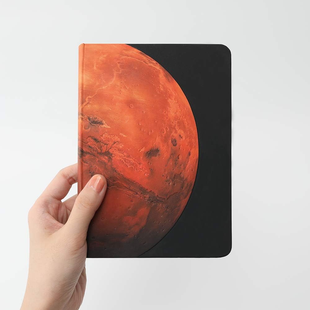 AstroReality: Planetary AR Notebook, Embossed Hardcover Writing Journal, Augmented Reality App Enabled, 7x5 Inches, 176 Graph + Blank Pages, Perfect Space Gift (Mars) : Office Products