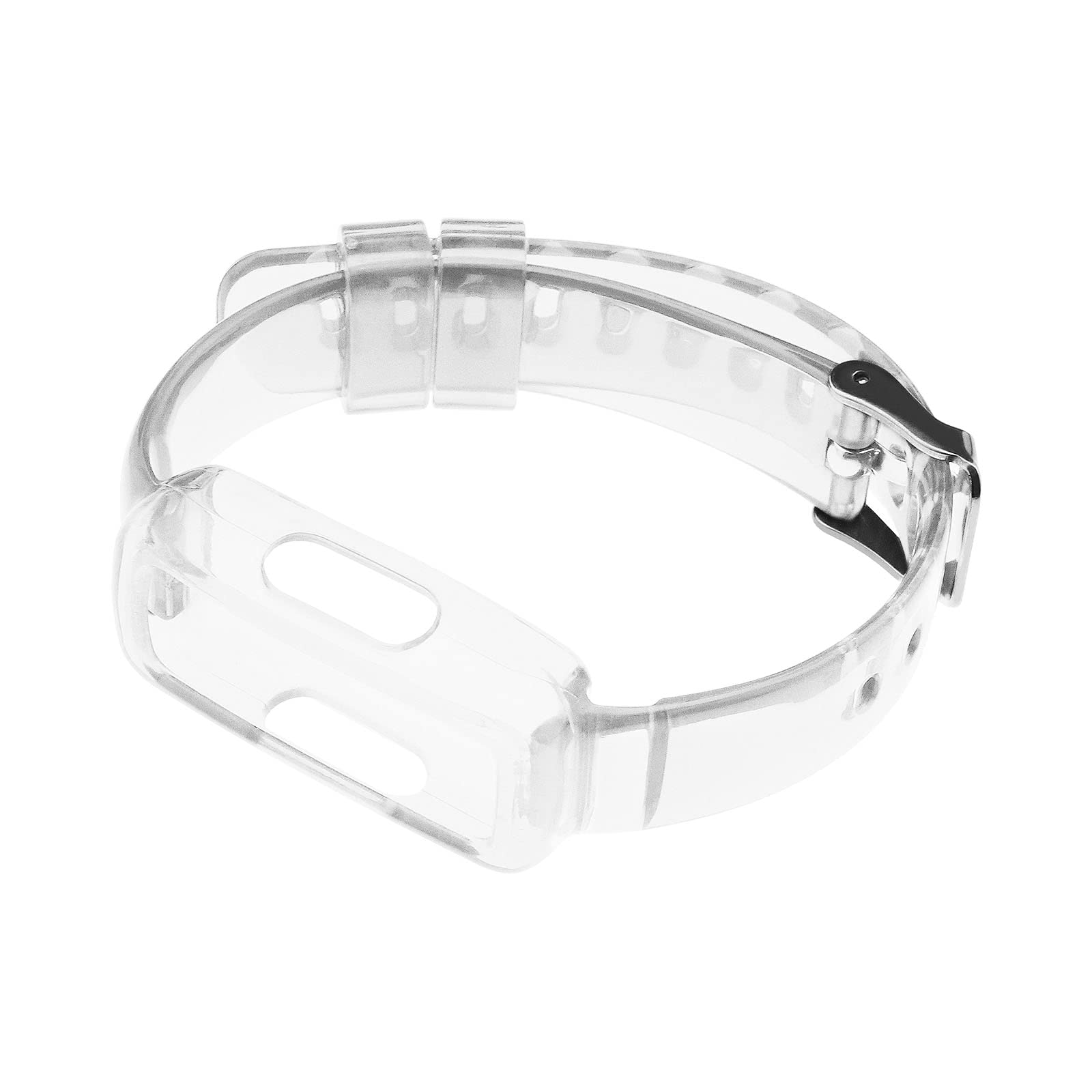 EMSea Watch Strap Compatible with Fitbit Luxe/Inspire HR/Inspire 2/Ace 2/Ace 3 Smartwatch Tracker Replacement Watch Band TPU Transparent Wristband