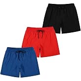 SUNDAY ROSE Mens Swim Trunks with Mesh Lining Quick Dry Swim Shorts Bathing Suit for Men
