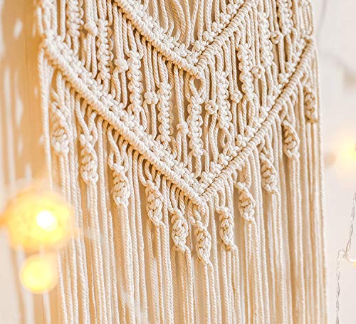 Ossier Macrame Wall Hanging Woven Boho Chic Wall Decor, Beautiful Geometric Wall Art for Apartment, Dorm Room Home Decoration, 16\