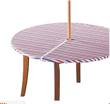 Amazon Com Picnic Bbq Patio Umbrella Table Cover Red White Blue Patriotic Zippered Elastic Garden Outdoor