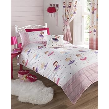Amazon.com: Ballerina Pink Duvet Cover Bed Set Girl's