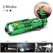 Mikafen 5 Pack Mini Cree Q5 LED Flashlight Torch 7w 300lm Adjustable Focus Zoomable Light (Green)