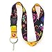 Buttonsmith Bright Floral Premium Lanyard - with Buckle and Flat Ring - Made in the USA