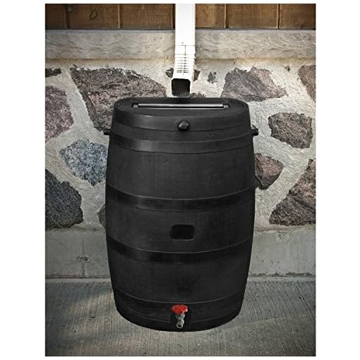 Rain Barrel 50 Gallon Flat Back Water Storage Tank