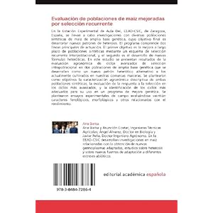 Evaluación de poblaciones de maíz mejoradas por selección recurrente: Estudio sobre poblaciones sintéticas de maíz (Spanish Edition)