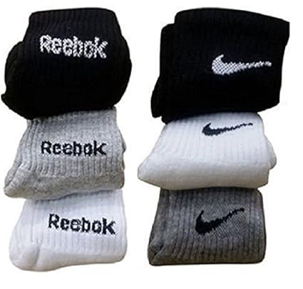 COSTRO Men's Cotton Socks - Combo of 6 Pairs (Black, White and Grey)