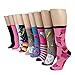 Betsey Johnson Women's 9 Pack Fashion Rose Crew Gift Box, Assorted, 9-11