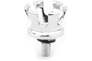 DAKLVNG Seat Bolt Screw 1/4"-20 Thread Crown Seat Nut Aluminum for Harley 1996-2024 Sportster 883 1200 Touring Road King Street Glide Dyna Street Bob Softail Fat Boy Wide Glide (Silver)