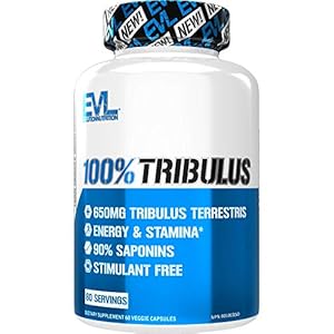 Evlution-Nutrition-100-Pure-Tribulus-Terrestris-Extract-Maximum-Potency-90-Steroidal-Saponins-Testosterone-Booster-and-Estrogen-Blocker-Support-60-Capsules Evlution Nutrition 100% Pure Tribulus Terrestris Extract - Maximum Potency 90% Steroidal Saponins, Testosterone Booster…
