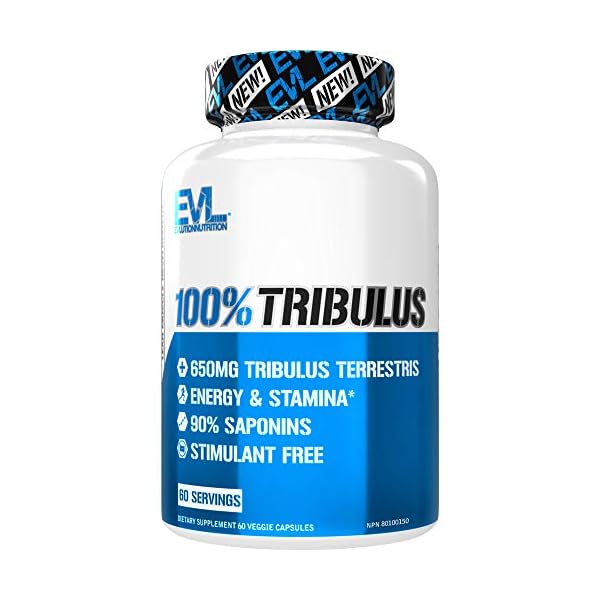 Evlution-Nutrition-100-Pure-Tribulus-Terrestris-Extract-Maximum-Potency-90-Steroidal-Saponins-Testosterone-Booster-and-Estrogen-Blocker-Support-60-Capsules Evlution Nutrition 100% Pure Tribulus Terrestris Extract - Maximum Potency 90% Steroidal Saponins, Testosterone Booster…