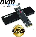 LINKUP NVMe Enclosure M.2 SSD to USB C 10Gbps Adapter | Aluminum Case USB 3.1 Gen 2 (10 Gbps) to PCIe Gen3 x2 Bridge Chip | for Windows & Mac | Compatible for Samsung 960/970 EVO/PRO WD Black Intel