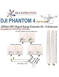 blueproton Argtek DJI Phantom 4 Pro +, 4 Pro Adv, 3 Pro Adv extensor de rango Kit (8 antenas)