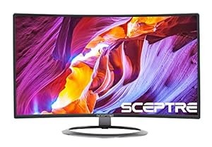 Image of Sceptre C248W-1920R 24" Curved 75Hz Gaming LED Monitor Full HD 1080P HDMI DisplayPort VGA Speakers Ultra Thin Metal Black
