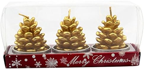 Haocloth 3pcs Christmas Candle Christmas Santa Claus Decoration Candles Hotel Restaurant Christmas Decoration Candles