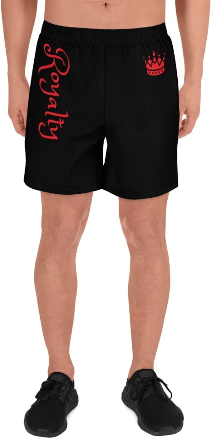 Royalty Men's Athletic Long Shorts Black & Red White Royalty Amazon.ca Clothing & Accessories