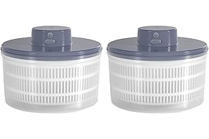 Cjuahsvior 2X Electric Salad Spinner-Lettuce Vegetable Dryer, USB Rechargeable, Quick Drying Lettuce Fruit Spinner Material B