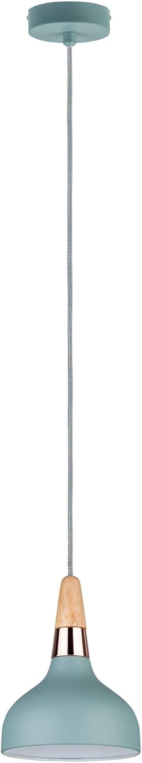 Paulmann 79652 Neordic Juna Pendant luminaire 160mm max. 1x20W Pendant lamp for E14 Lamps Ceiling lamp Soft Green/Copper/Wood 230V Without lamp - Image 3