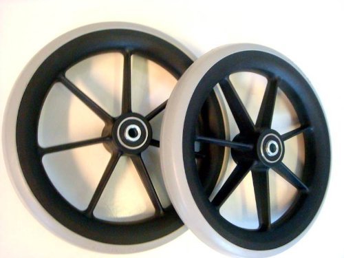 1 pair of 8 Front Castor Wheels for many Standard Wheelchairs 200x27mm by Forest Mobility