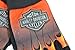 Harley Davidson Flames Mechanics Gloves Size L Velcro Wrist Abrasion Resistant