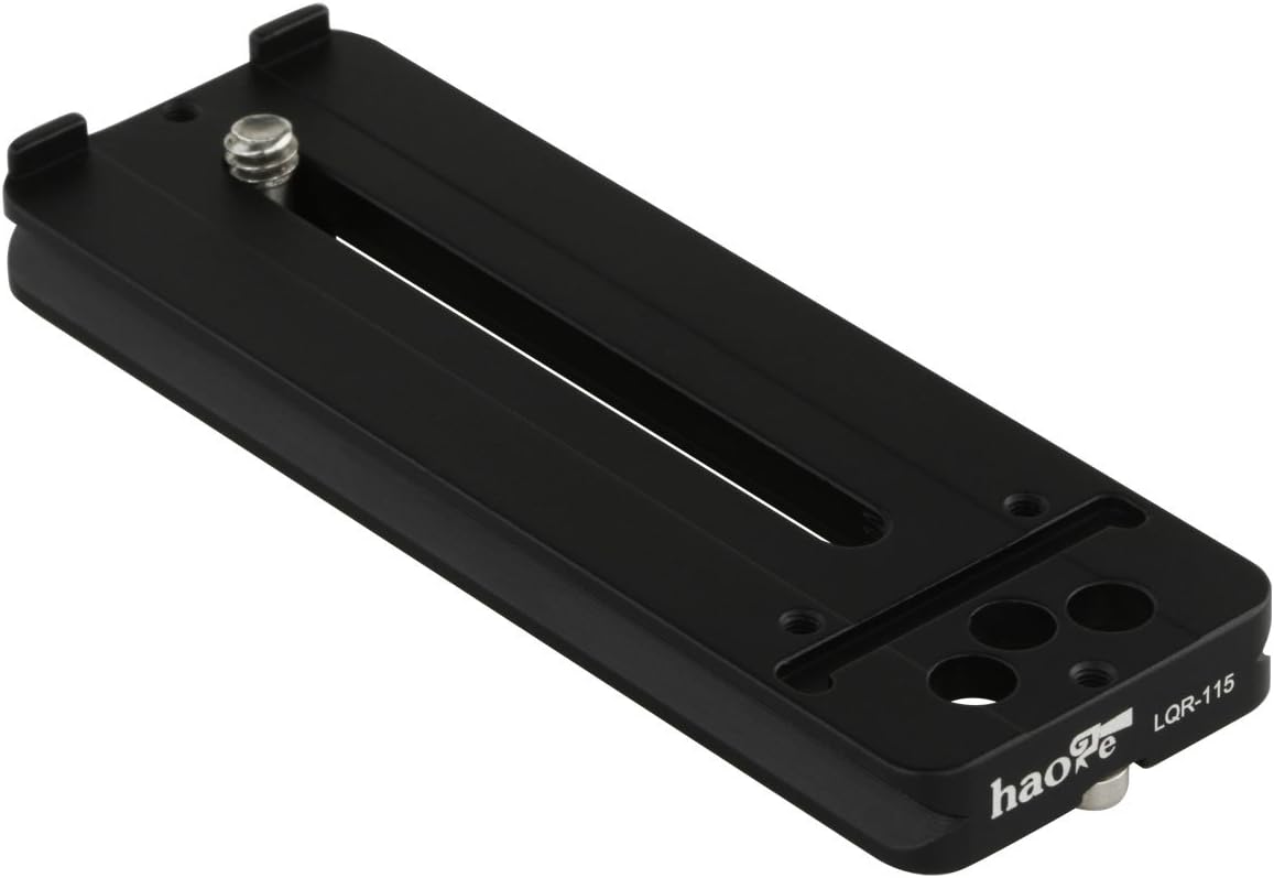 Haoge LQR-115 112mm Universal Lens Foot Quick Release Plate for Canon Nikon Olympus Fujifilm Tokina Tamron Sigma Pentax Sony Tele Telephoto Lens Compatible with Arca Swiss Tripod Ball Head Ballhead