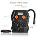 TACKLIFE Tire Inflator, ACP1A Air Compressor Pump, 12V Tire Pump Unique Continuous Inflation Function,Larger Backlight Display, LED Light, 3 Nozzle Adaptors Extra Fuse（150PSI）