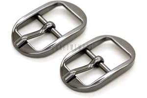 CRAFTMEMORE 4pcs 1/2", 5/8" Belt Buckle Single Prong Oval Center Bar Buckles for Belt Purse Making Accessories SC60 (1/2 Inch, Gunmetal)