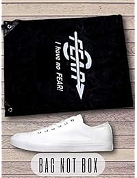 Fear0 - Zapatillas de lona para hombre o mujer, unisex, color blanco o negro