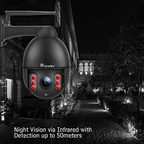 Ctronics PTZ Camera Outdoor,1080P WiFi Security IP Camera, 355° Pan 120° Tilt 4X Optical Zoom, Instant Notification of Motion Detection,165ft Night Vision, Black - Thumbnail 6