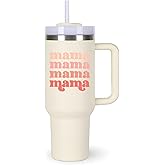 momocici Mama 40oz Tumbler Gifts.40oz Mama Tumbler with Handle.mama cups tumbler.Mothers Day Tumblers Gifts for Mama.40 oz Christmas Birthday Tumbler for Mama.