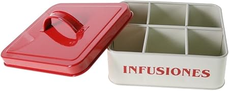 CAL FUSTER - Caja para infusiones de metal: Amazon.es: Hogar