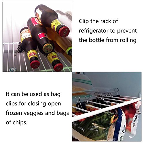162 Pcs Binder Clips LANMOK Paper Clamps Assorted 6 Sizes With Plastic Storage Box for Note Letter Paper Office School Home Supplies