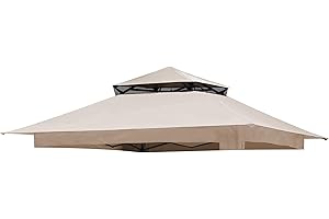 JANCANOPY Beige Gazebo Replacement Cover Compatible with ABC 13x13 Pop Up Gazebo Frame,This Particular Replacement Cover Will Not Fit Any Other Models