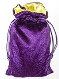 Rune/tarot Bag: Purple Velvet and Marigold Satin Bag