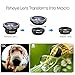 Cell Phone Camera Lens 5 in 1 Kit with Travel Bag and Firmly Soft Clip, See Your World Different