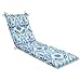 Pillow Perfect 541853 Outdoor/Indoor Santa Maria Azure Chaise Lounge Cushion, 72.5 in. L X 21 in. W X 3 in. D, Blue