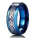 King Will 8mm Sliver Dragon Scale Tungsten Carbide Ring Purple Carbon Fibre Inlay Wedding Ring Comfort Fit 7.5