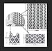 Fashion Dream Shower Curtains Set & Flannel Foam Bathroom Mat Set Combination 3 Pcs Set - Geometric Patterned Shower Curtain Gray and White 18 x 30 Bath Mat, 18 x 18 Toilet Mat & Shower Curtain
