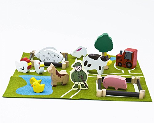 Farm Set In A Tin With Animals, Buildings & Play Mat
