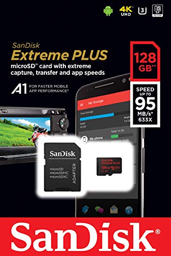 SanDisk Extreme PLUS 128 GB microSDXC Speicherkarte + SD-Adapter bis zu 95 MB/Sek, Class 10, U3, V30 – Bild 4