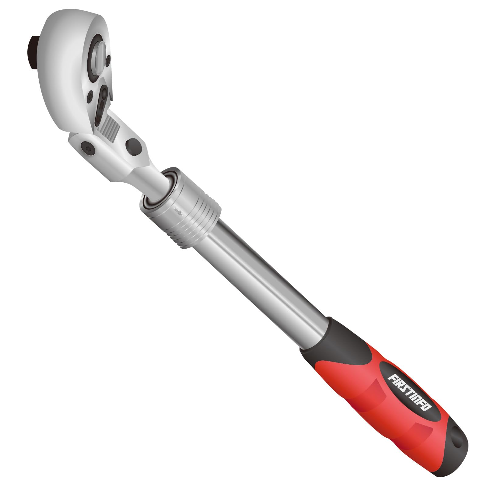 Photo 1 of FIRSTINFO F3222ND 1/2-Inch Drive Locking & Flexible Extendable Ratchet Wrench Reversible,Soft-Grip with 72-Tooth Geared Action (Length: 13.8-19.3 Inches)