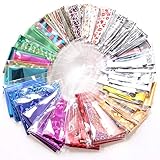 48pcs Flower 3D Nail Art Stickers Decals Manicure Gold/Silver Decoration Tips