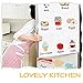 Kids Educational Kitchen Stickers Nursery Decor Decals Playroom Wall Art Decorations Pack of 20 Colorful Food with Labels