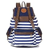 SHENGXILU Unisex Canvas Backpack School Bag Laptop Bag for Teens Girl Boy Student