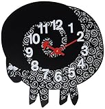 Telechron Zoo Timer Ram Wall Clock, Black
