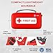 SHBC First aid kit (152 Piece) FDA Medical Supplies Small Waterproof Emergency at Home, Outdoors, Boat, Car, Camping, Workplace, Travel, Hiking & School; Survival.