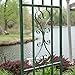 Steel Outdoor Garden Arbor (7-ft.) in Powder Coated Black Verdigris Finish with Intricate Scrollwork Design - Ideal for Climbing Vines and Plants